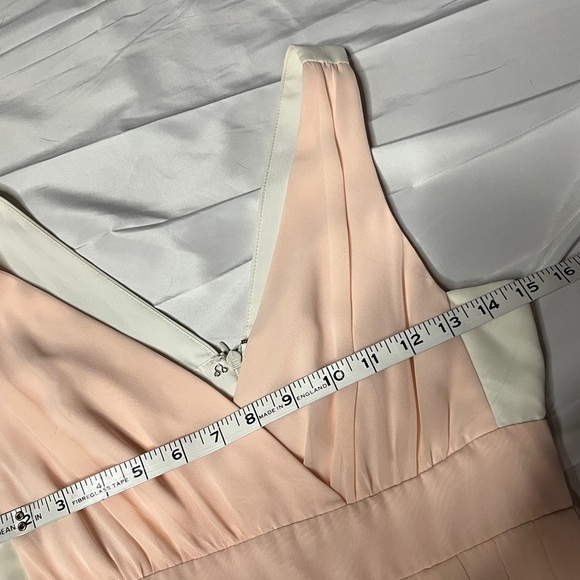 BCBGeneration Peach Pink Pleated Chiffon Maxi Formal Gown sz 2 | Empire Waist - Picture 10 of 16